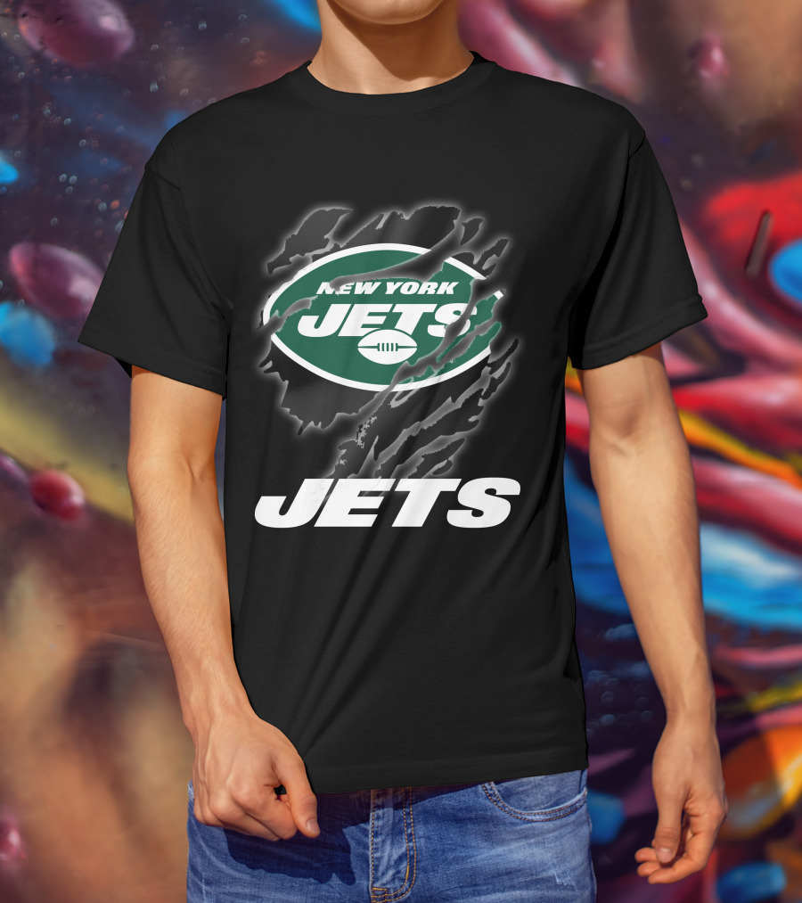 New York Jets Logo With Bold Graphics And T-Shirt