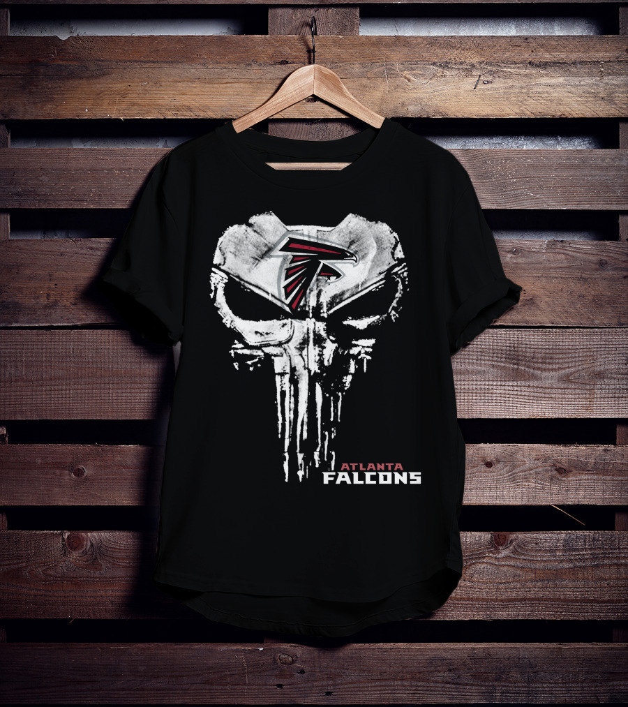 Atlanta Falcons Logo In Skull T-Shirt