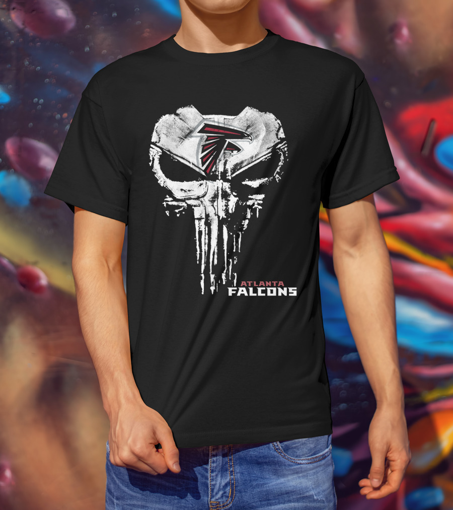 Atlanta Falcons Logo In Skull T-Shirt