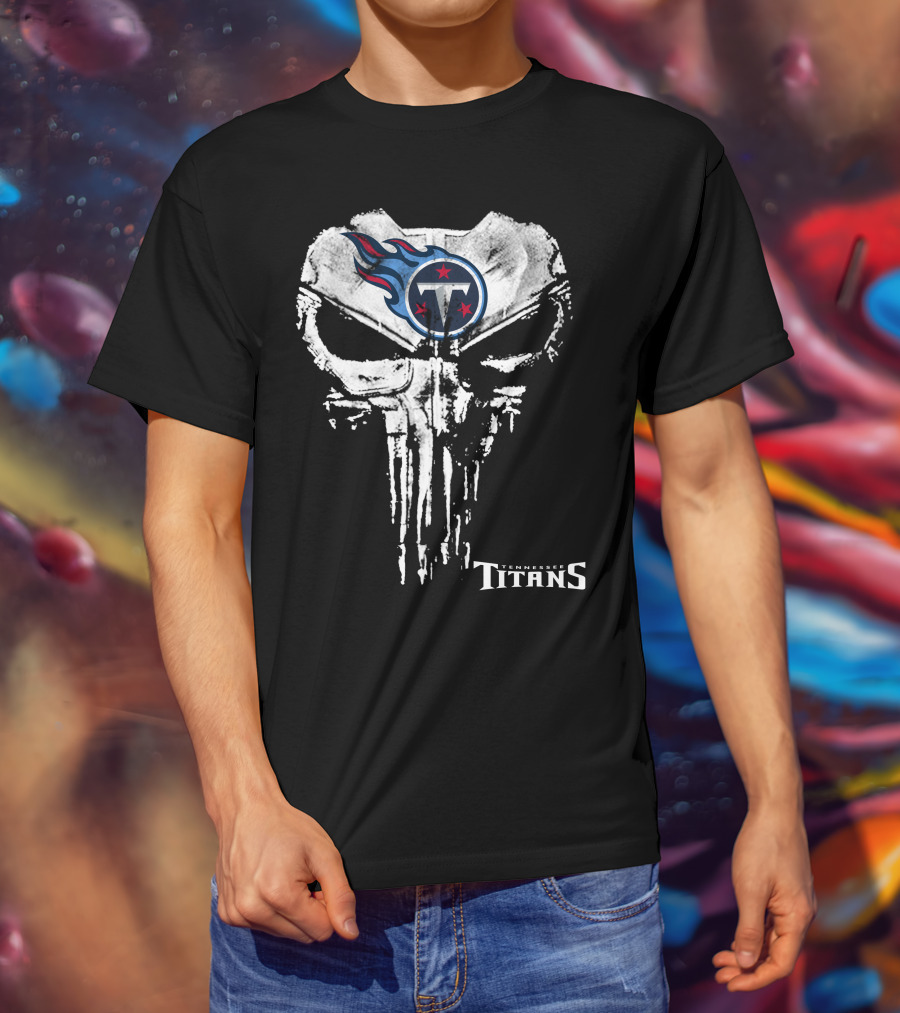 Tennessee Titans Punisher Skull T-Shirt