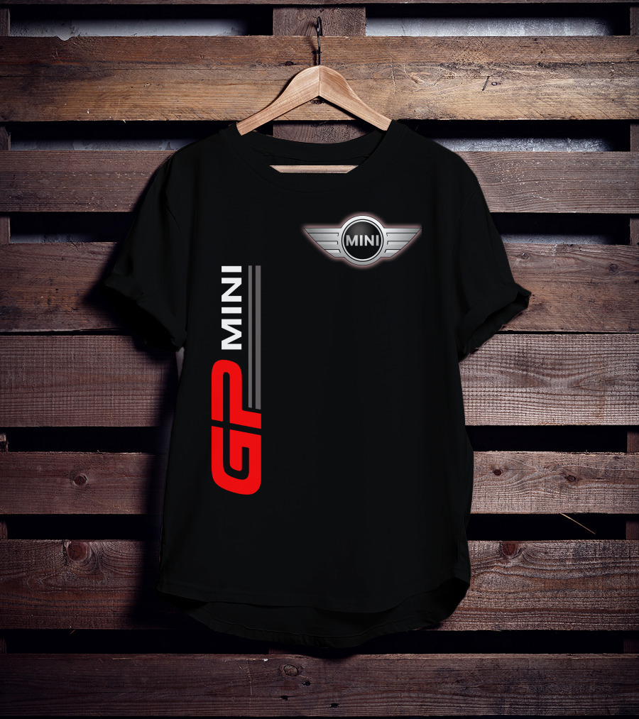 Mini Gp Wing Badge Red Vertical Line T-Shirt