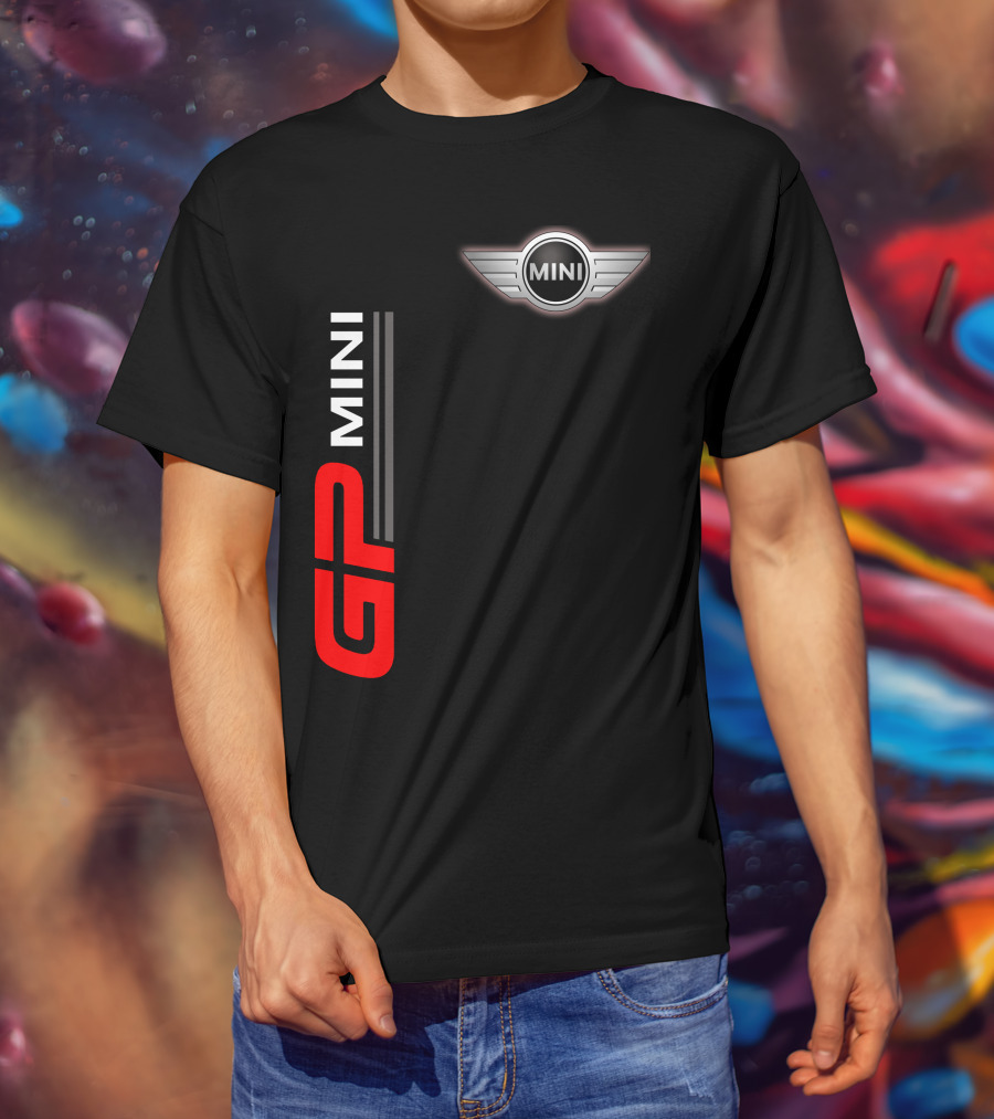 Mini Gp Wing Badge Red Vertical Line T-Shirt