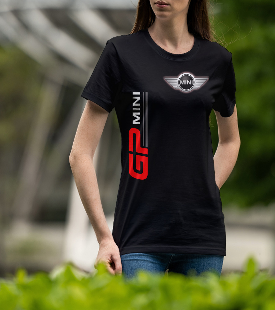 Mini Gp Wing Badge Red Vertical Line T-Shirt