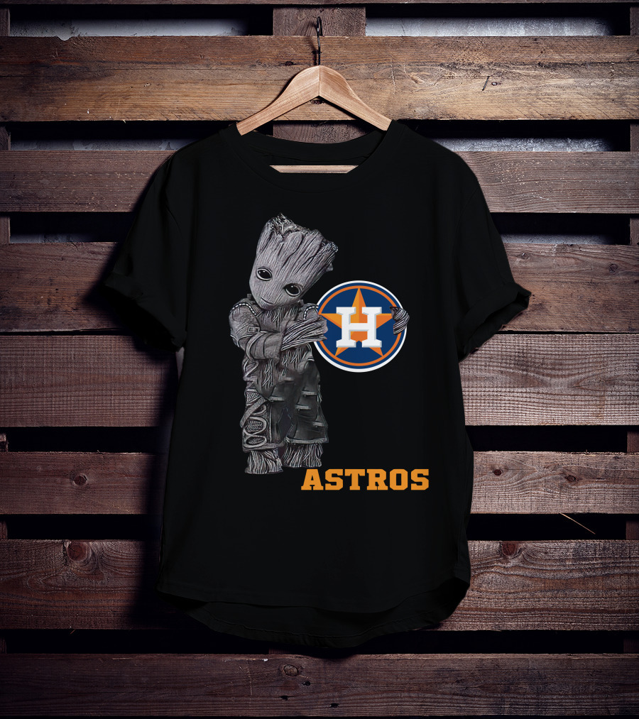 Astros Groot With Houston Baseball T-Shirt