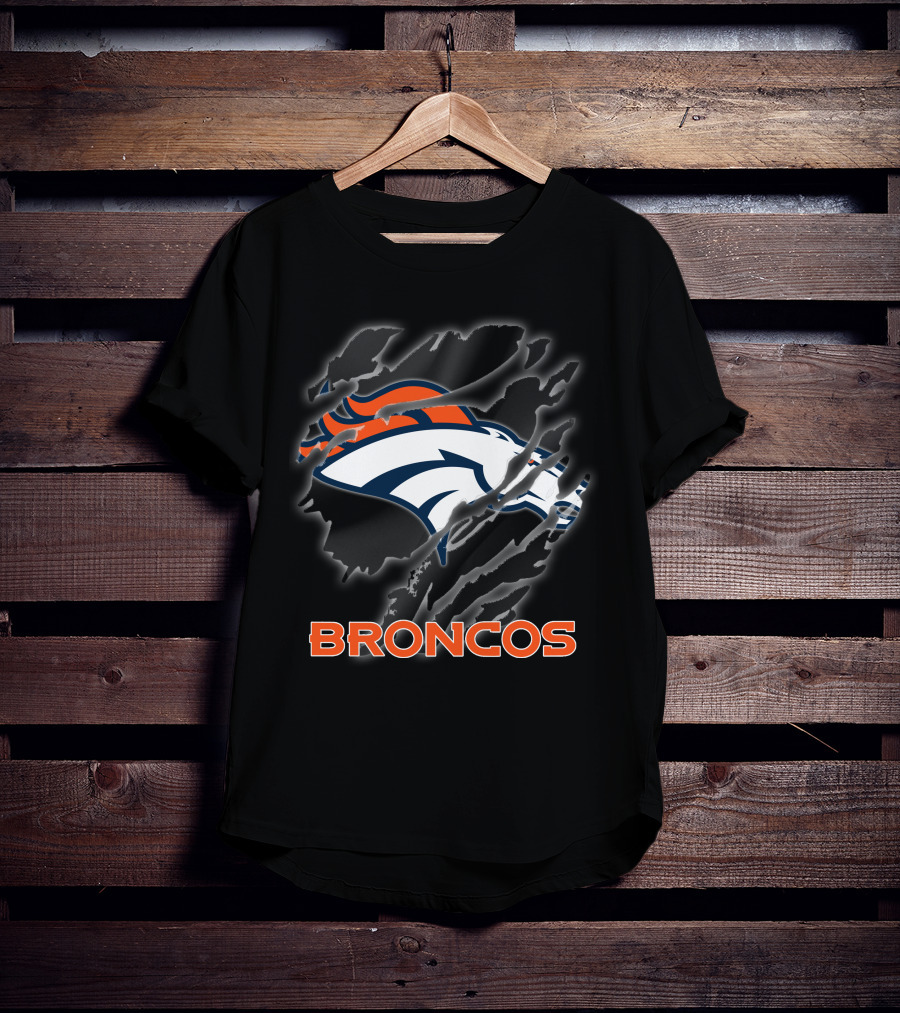Denver Broncos Ripped Claw Marks T-Shirt