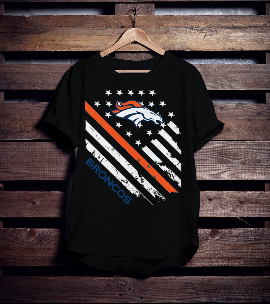 Broncos American Flag Stars Stripes T-Shirt