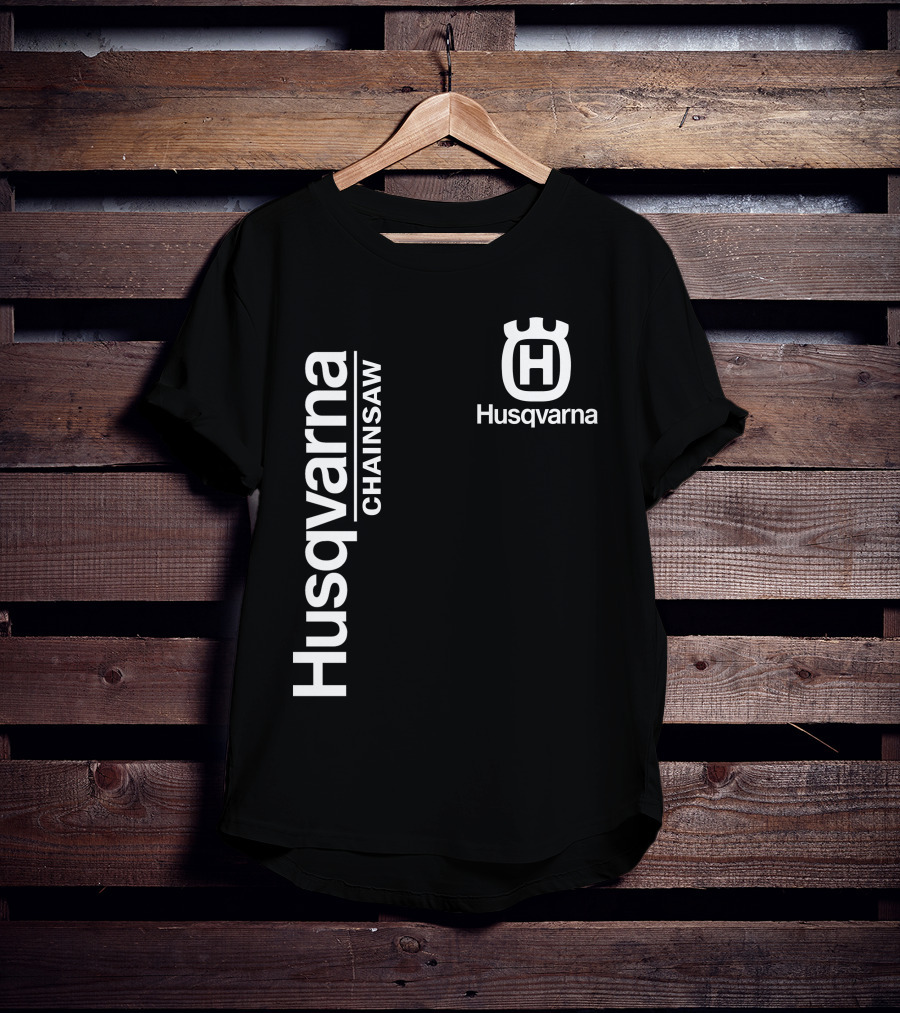 Husqvarna Chainsaw H Logo Vertical Branding T-Shirt