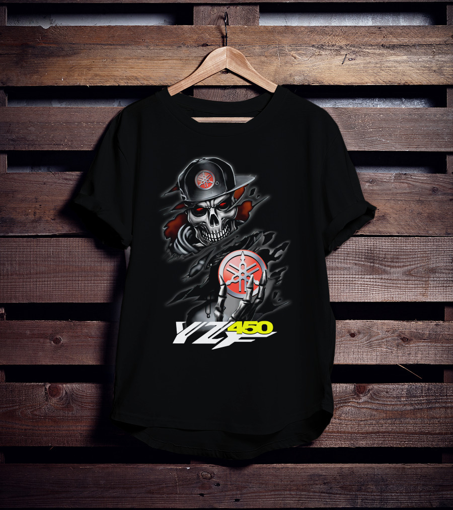 Yfz450 Skull With Yamaha Logo And Cap T-Shirt