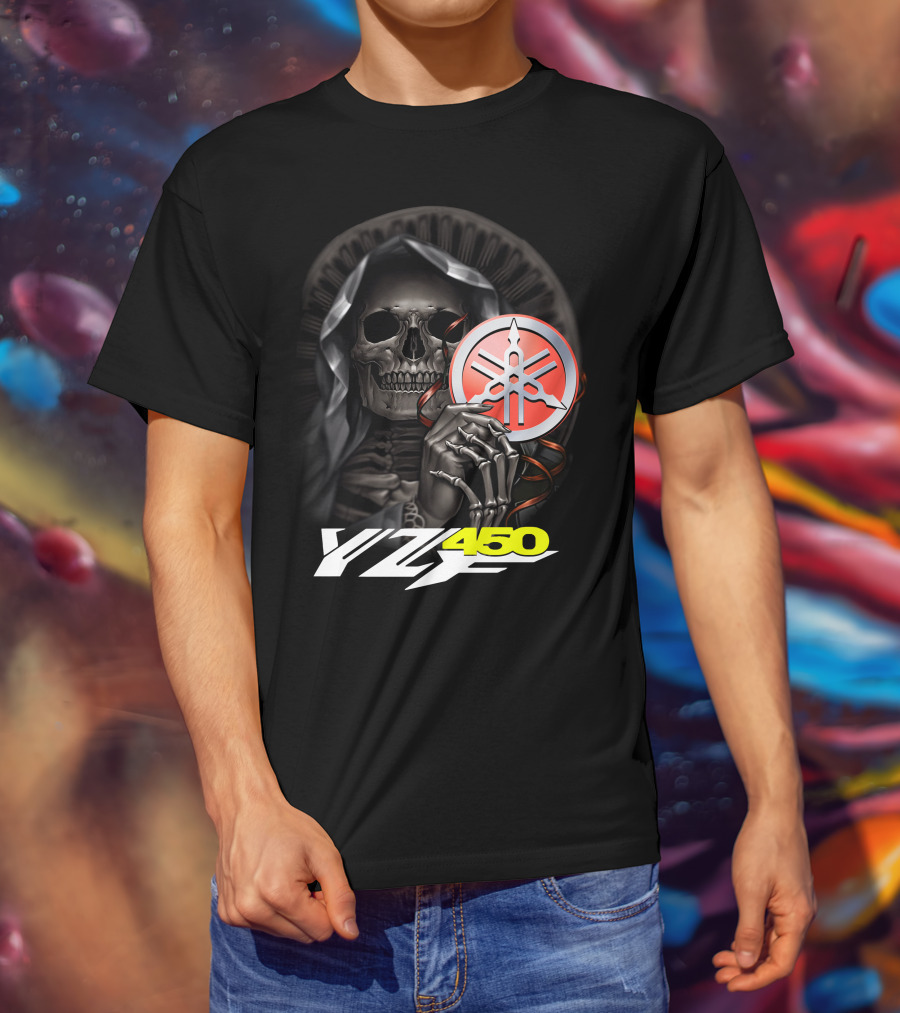 Yamaha Yzf 450 Skull Holding T-Shirt