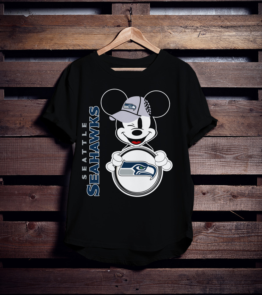 Seattle Seahawks Mickey Mouse Logo 3 T-Shirt