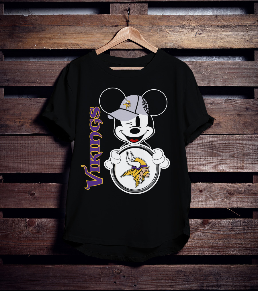 Vikings Mickey Mouse NFL Football Fan Gear T-Shirt