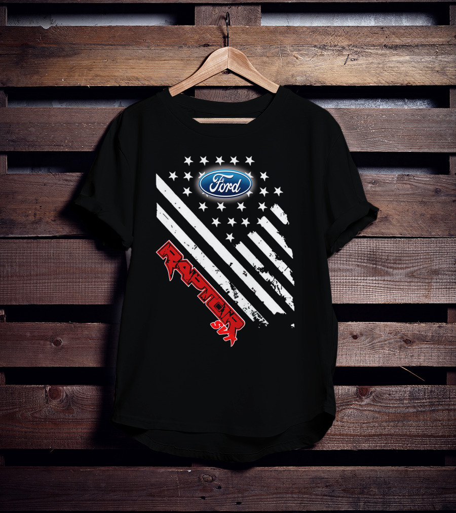 Ford Raptor 21 Usa Flag Stars Stripes T-Shirt