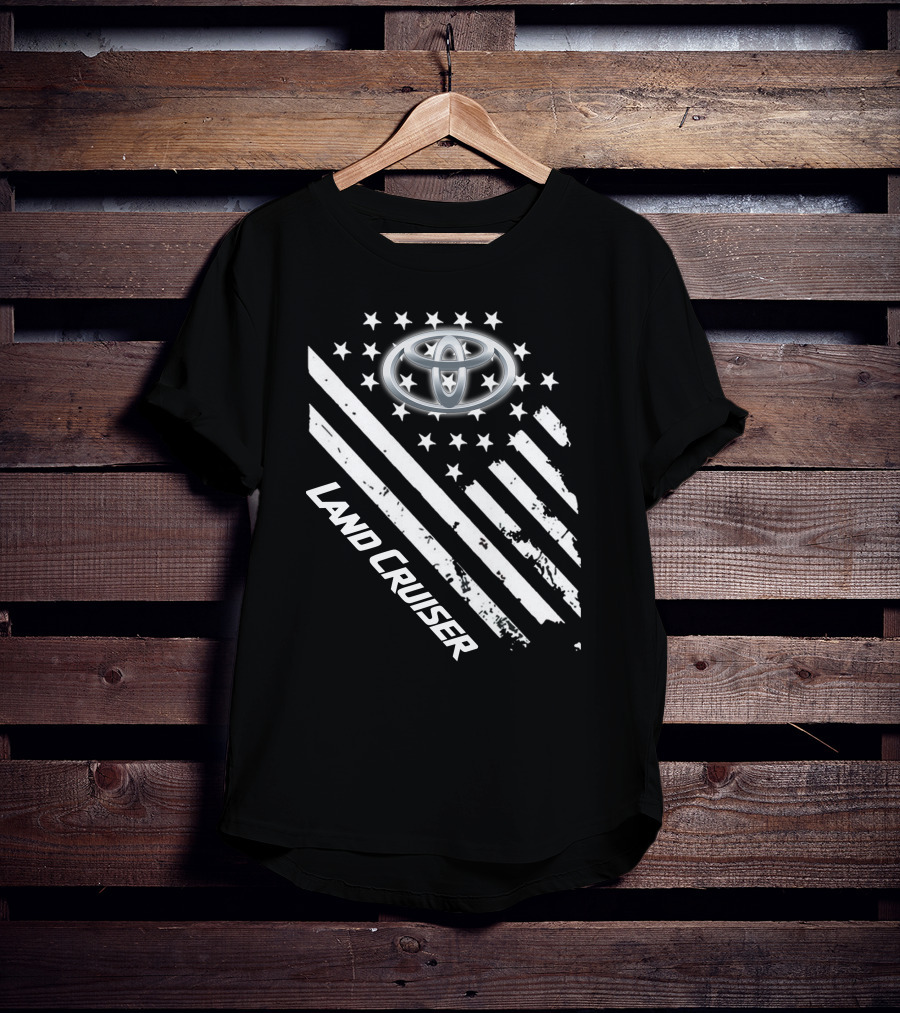 Toyota Land Cruiser American Flag Style T-Shirt