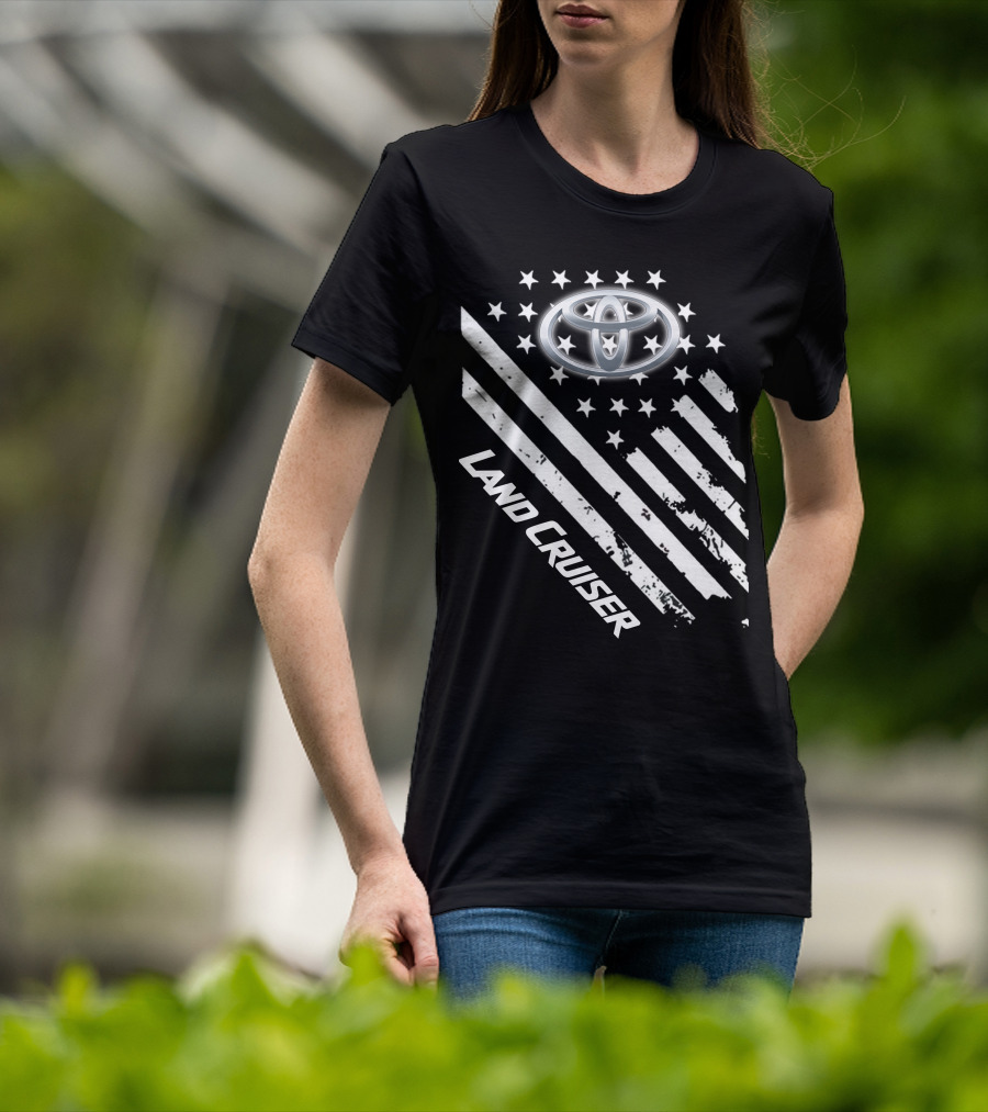 Toyota Land Cruiser American Flag Style T-Shirt