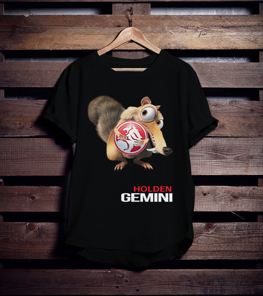 Holden Gemini Ice Age Scrat Logo Crossover T-Shirt