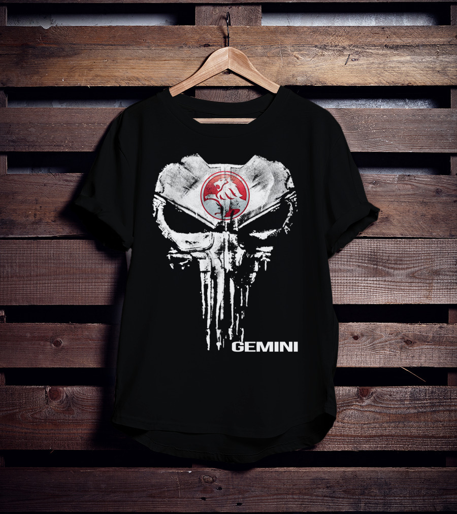 Gemini 06 Punisher Skull Holden Lion Symbol T-Shirt