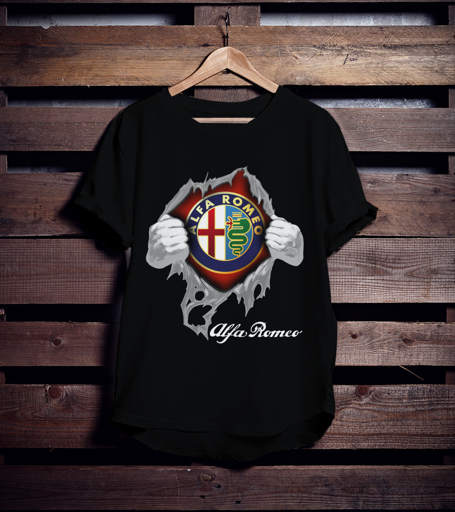 Alfa Romeo Logo With Tearaway Effect T-Shirt