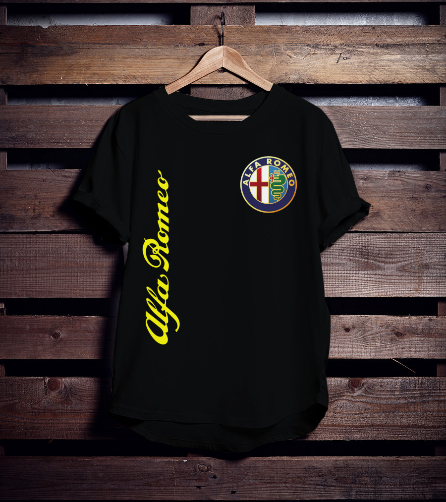Alfa Romeo Classic Car Logo And Name T-Shirt