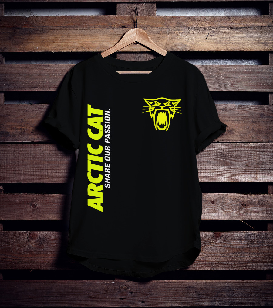 Arctic Cat Share Our Passion Neon Cat T-Shirt