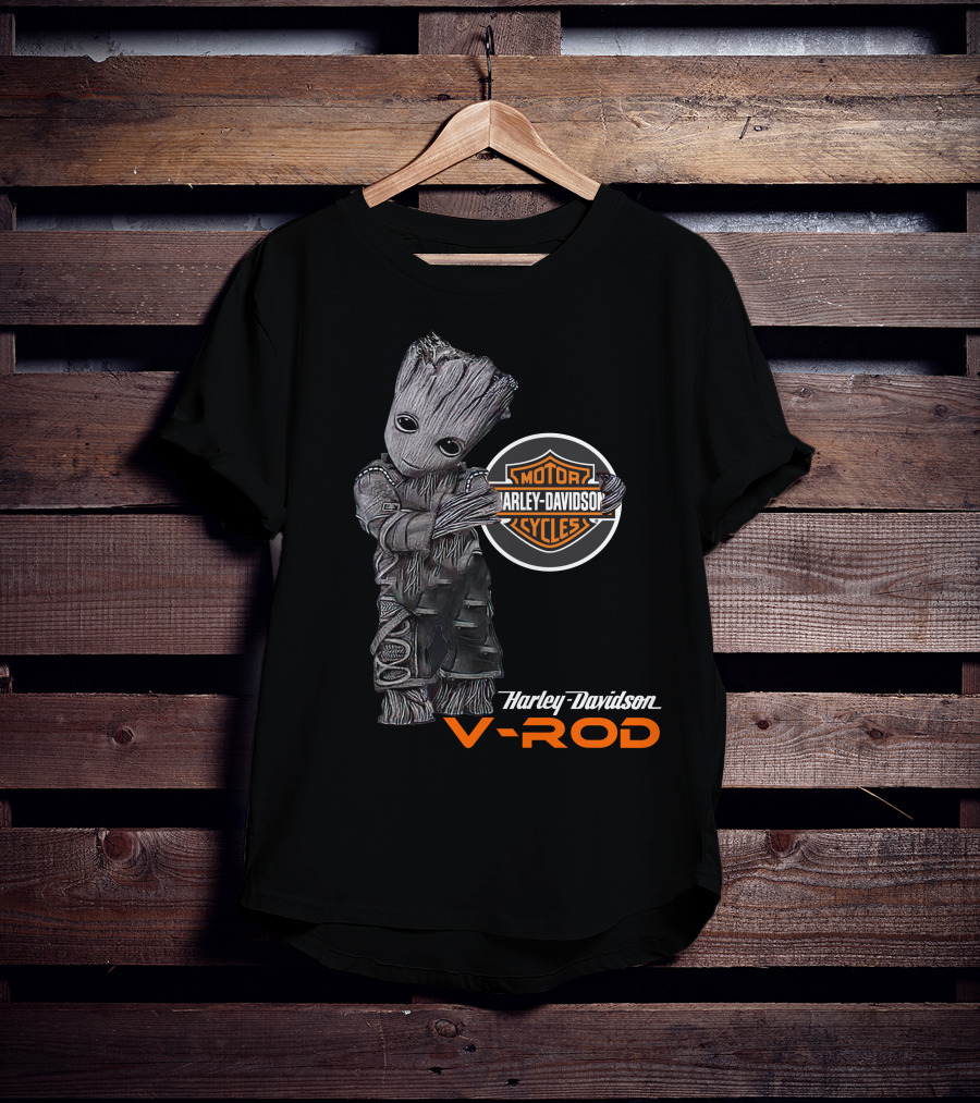 Harley Davidson V-Rod Groot Guardians Motorcycles T-Shirt