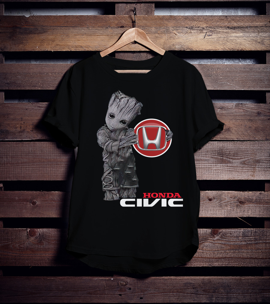 Honda Civic Groot With Honda T-Shirt