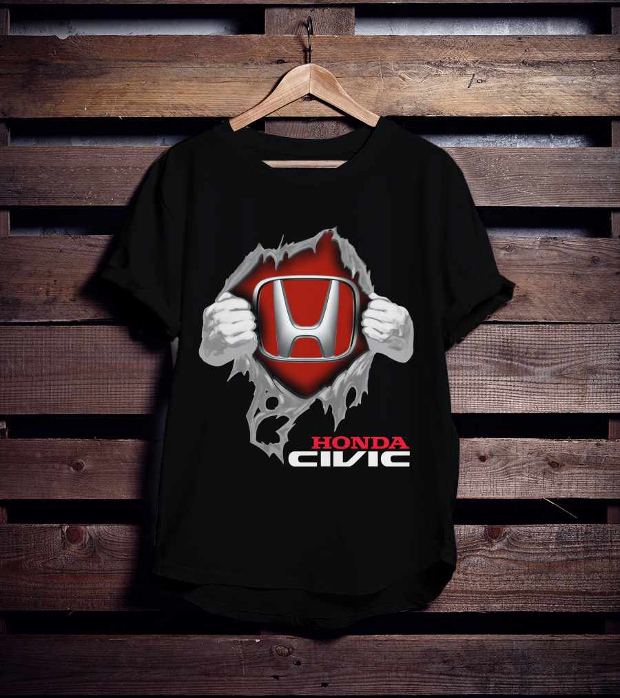 Honda Civic 08 Emblem Burst T-Shirt