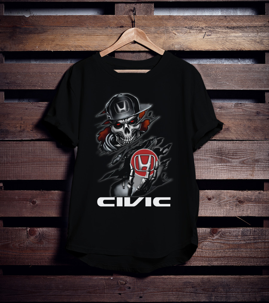 Civic 06 Skull Honda Emblem Hat T-Shirt