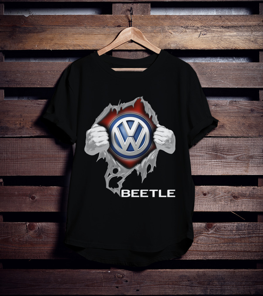 Volkswagen Beetle 05 Logo Ripped T-Shirt