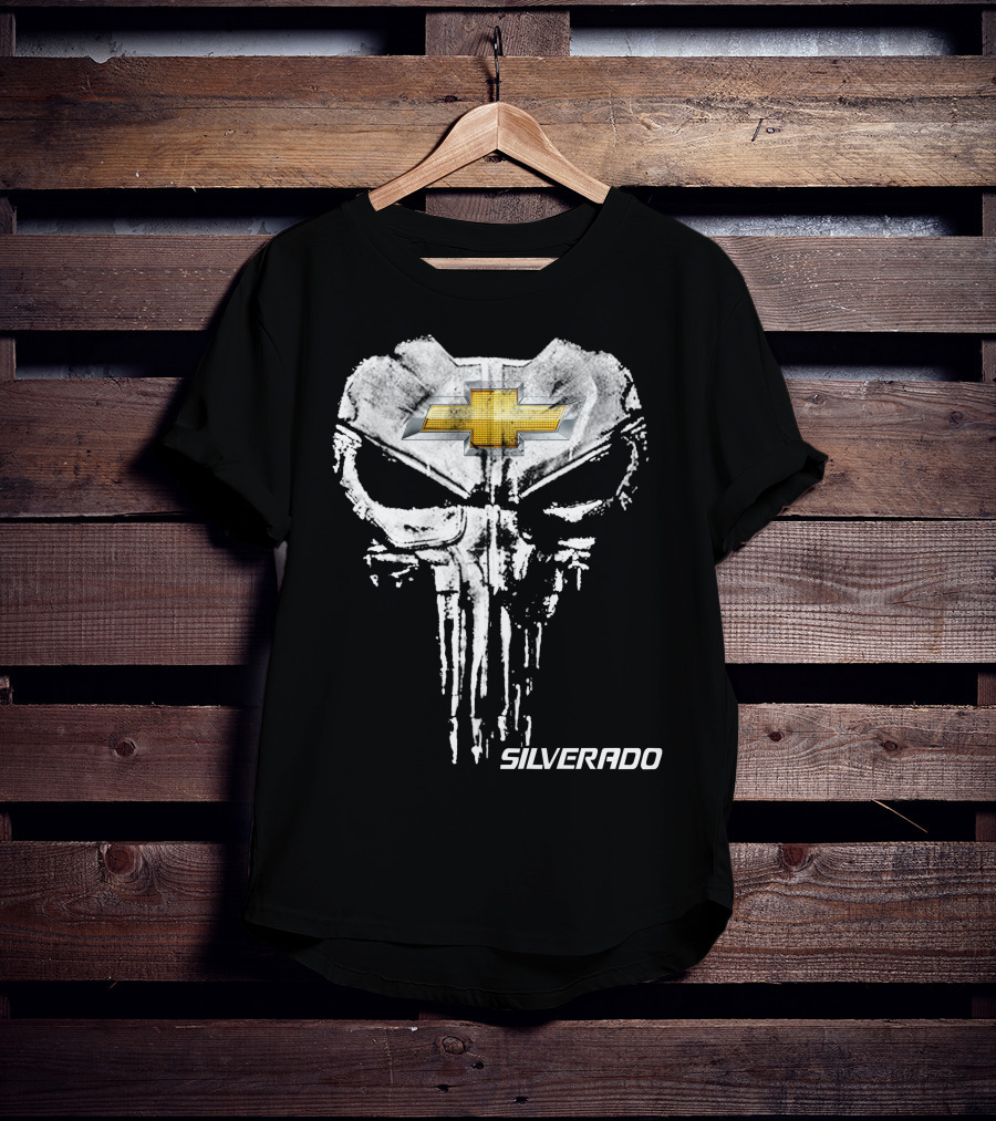 Silverado Chevrolet Punisher Skull Logo T-Shirt