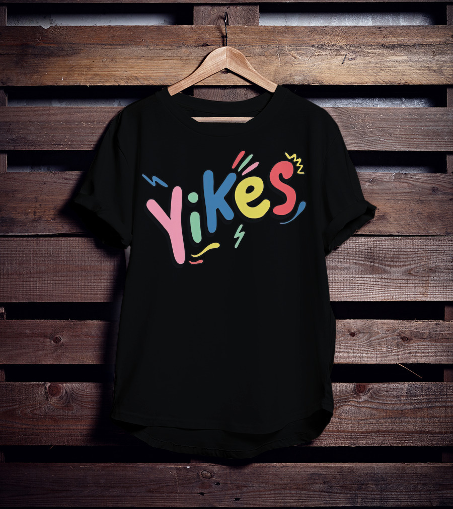 Colorful Yikes Merch Vibrant Lettering T-Shirt