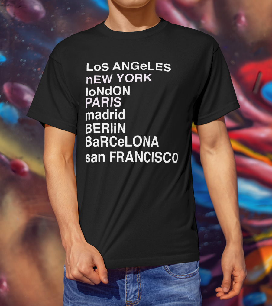 Anine Bing Paris Los Angeles New York London Madrid Berlin Barcelona San Francisco T-Shirt