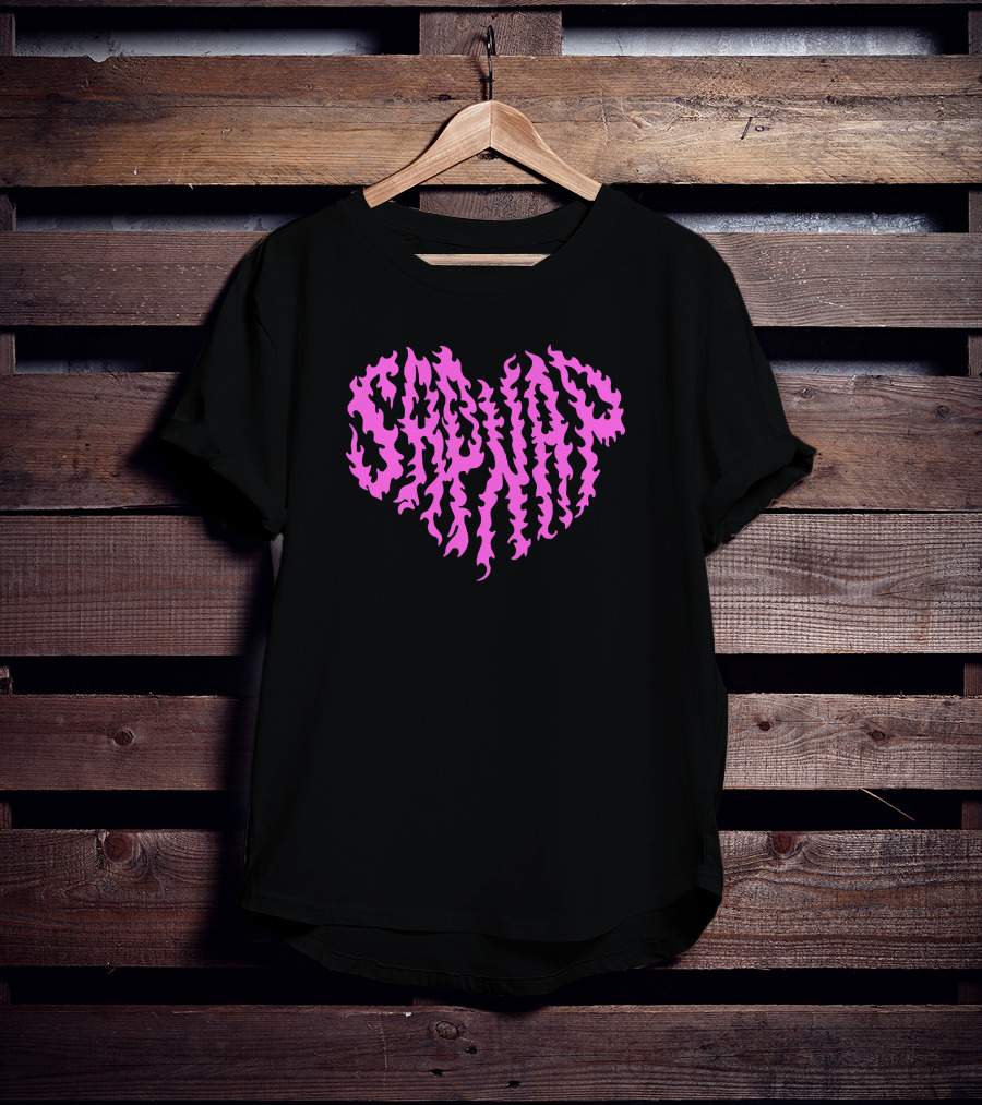 Sapnap Pink Flame Heart Valentine Merch T-Shirt