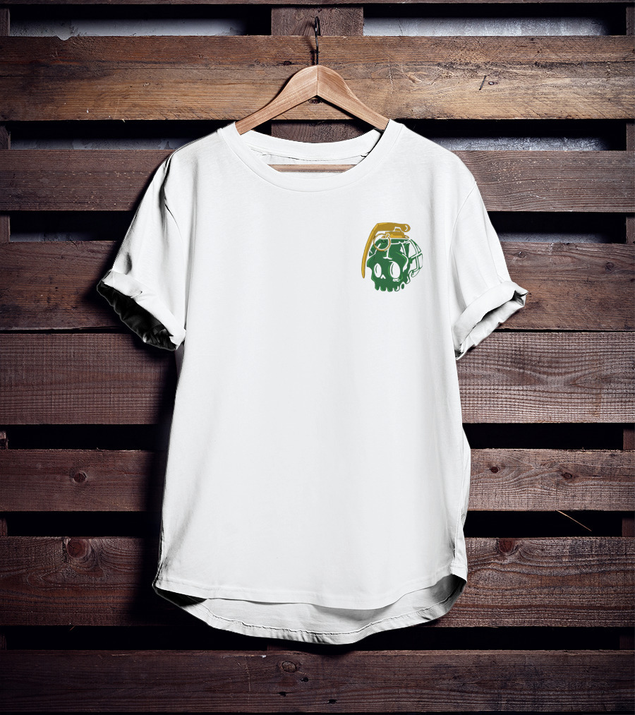 Oops Thiccc Boy Merch Skull Grenade T-Shirt