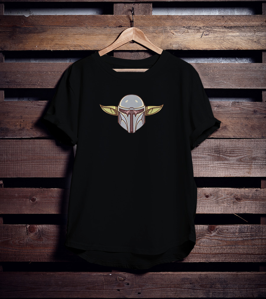 Mandalorian Baby Yoda Helmet Star Wars Theory Merch T-Shirt