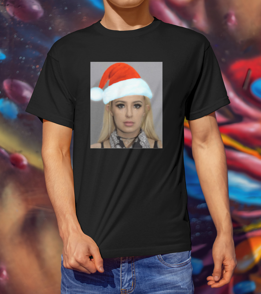 Tana Mongeau Mugshot Santa Hat Christmas T-Shirt
