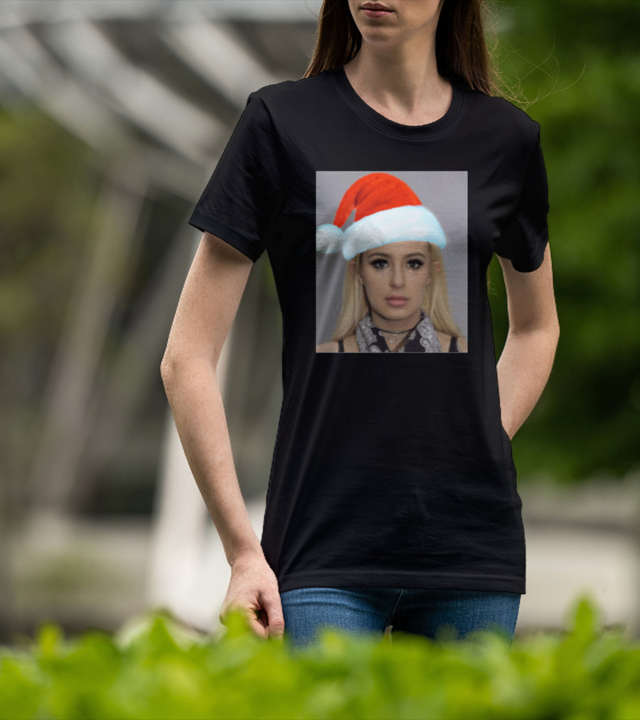 Tana Mongeau Mugshot Santa Hat Christmas T-Shirt