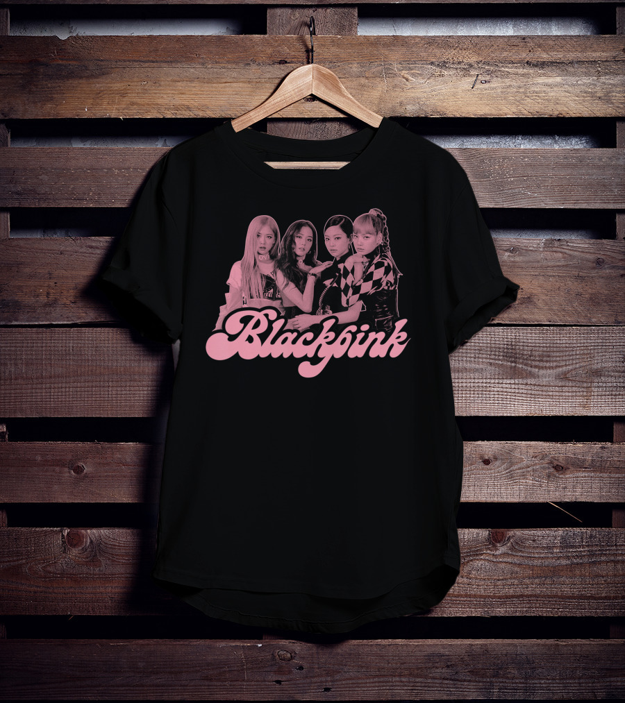 Blackpink Pink Aesthetic Group Photo T-Shirt