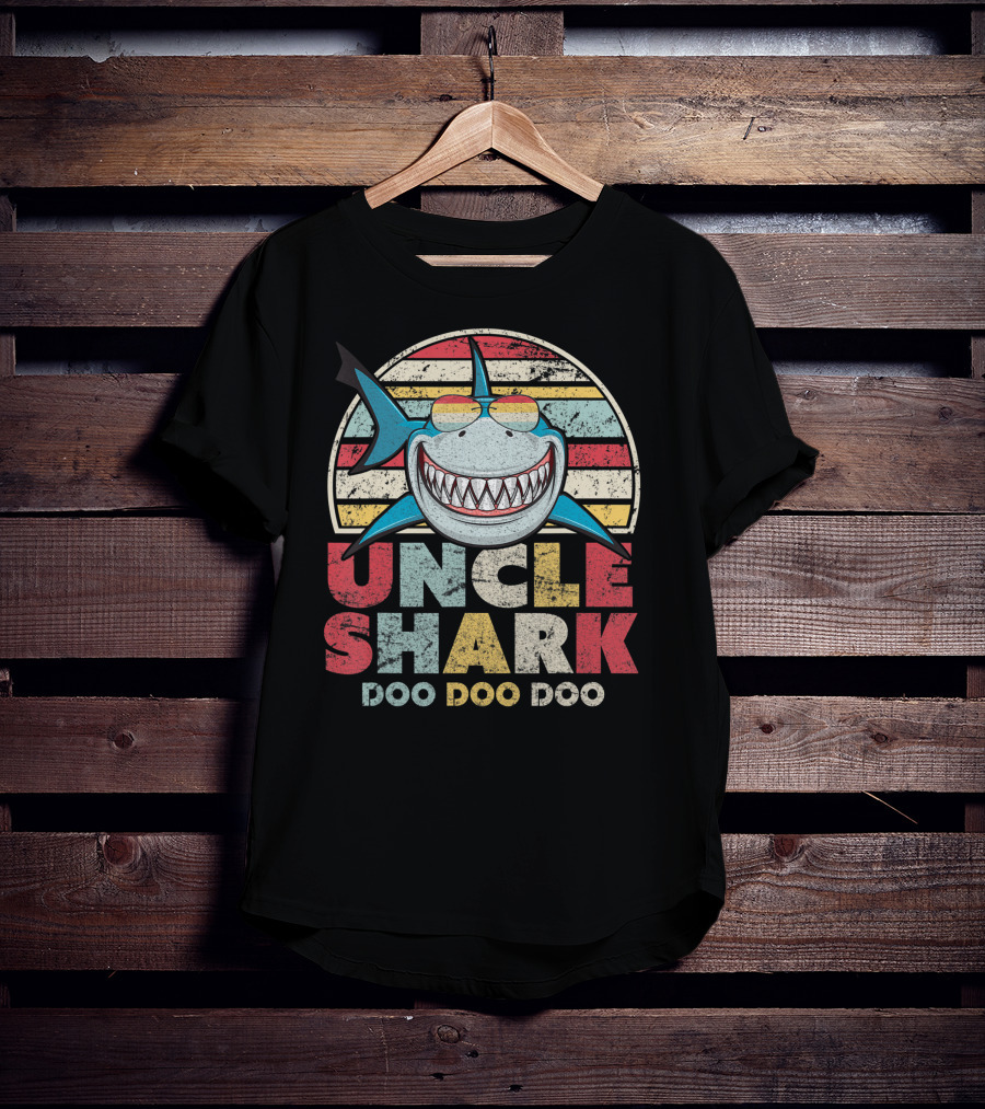 Uncle Shark Doo Doo Doo Vintage T-Shirt