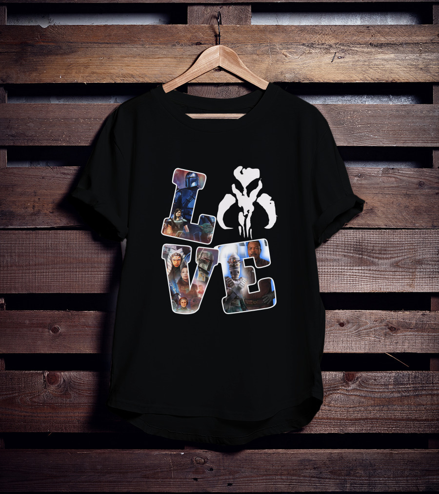 LOVE Star Wars Mandalorian Characters Collection T-Shirt