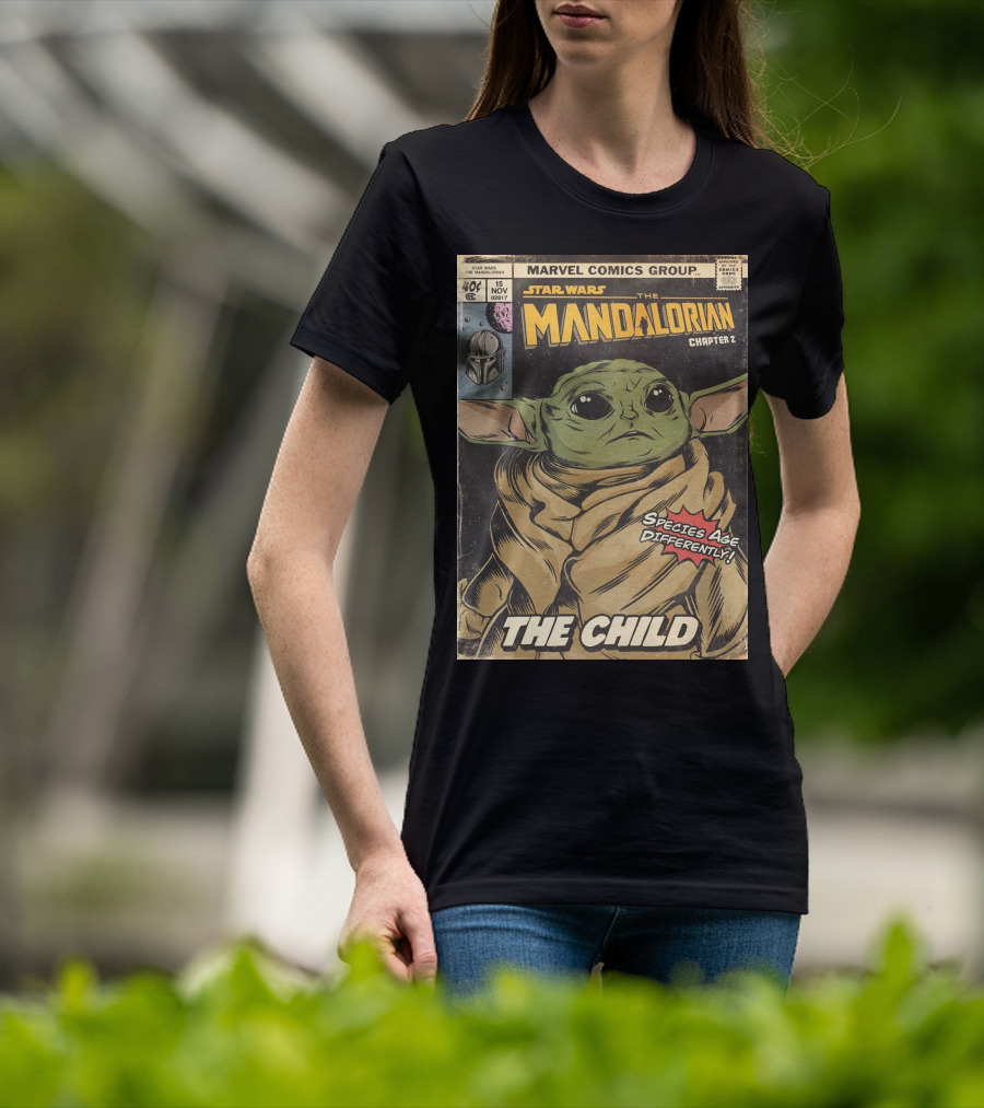 Marvel Comics Group Star Wars The Mandalorian Chapter 2 The Child Species Age Differently T-Shirt