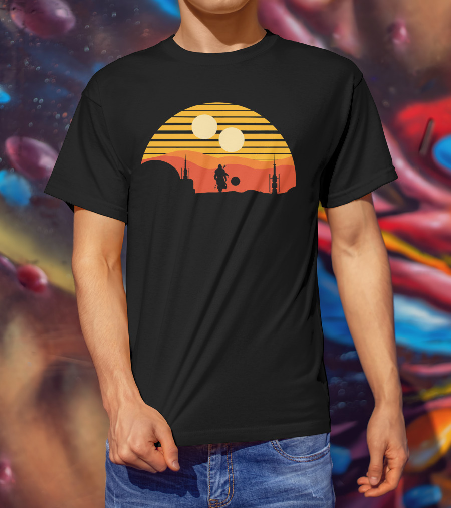 Only Today Two Suns Desert Warrior Scene T-Shirt