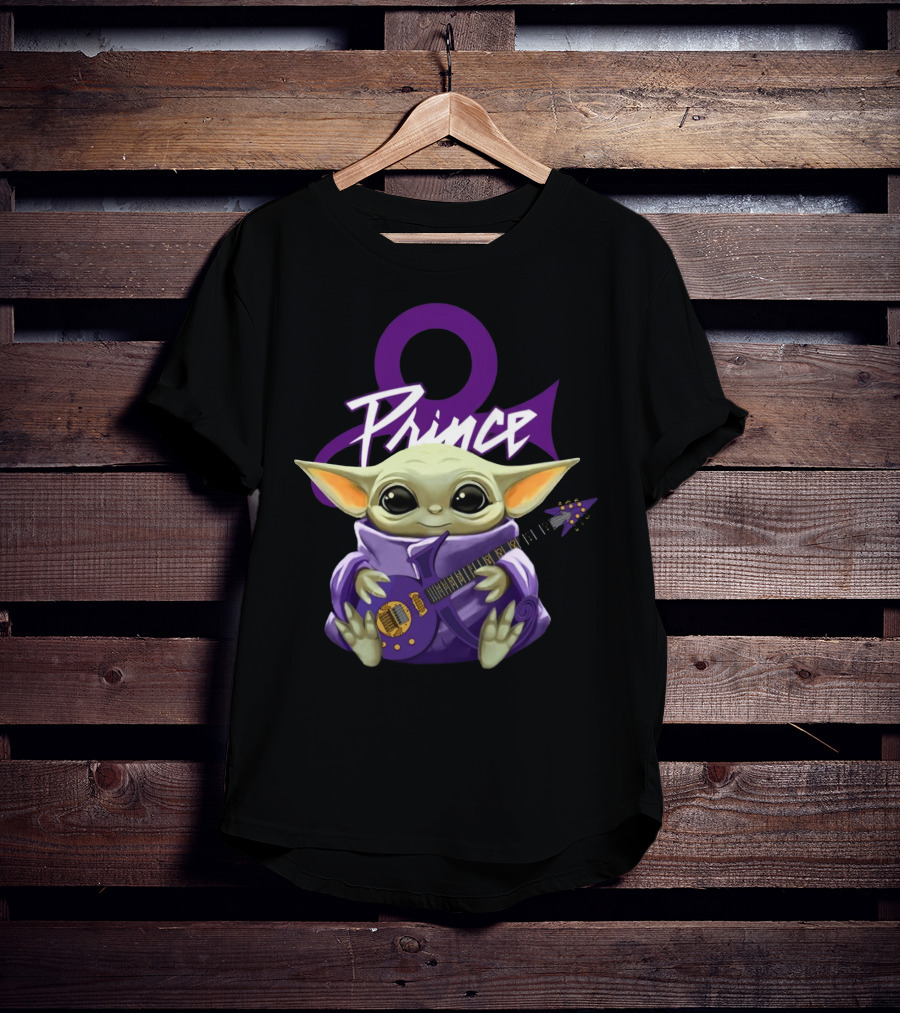 Prince Only Today Baby Alien With Purple Guitar And Symbol T-Shirt