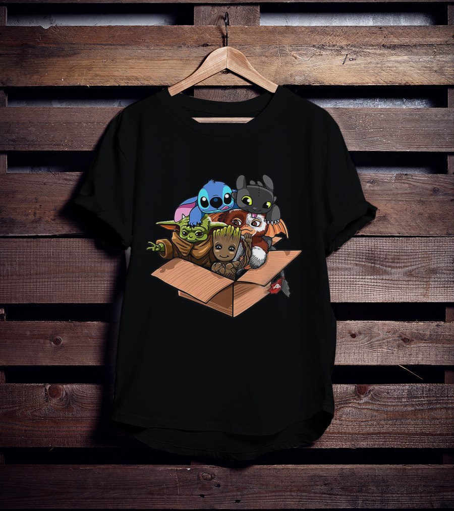Only Today Cute Characters In Box T-Shirt