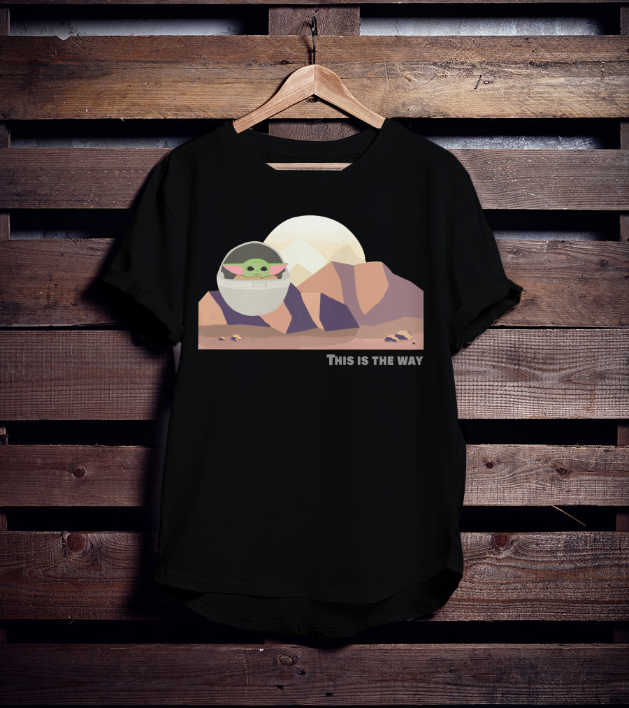 This Is The Way Only Today Baby Alien Desert Scene T-Shirt