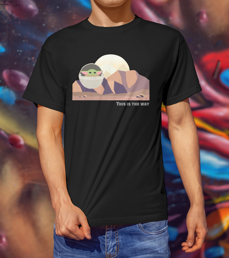 This Is The Way Only Today Baby Alien Desert Scene T-Shirt