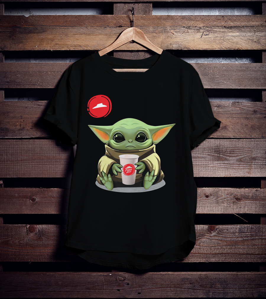 Pizza Hut Cute Green Character Holding Cup Only Today T-Shirt