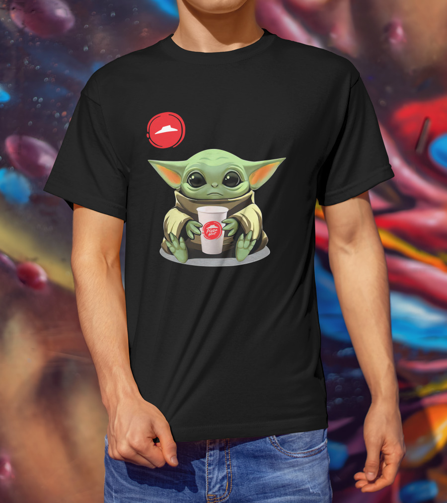 Pizza Hut Cute Green Character Holding Cup Only Today T-Shirt