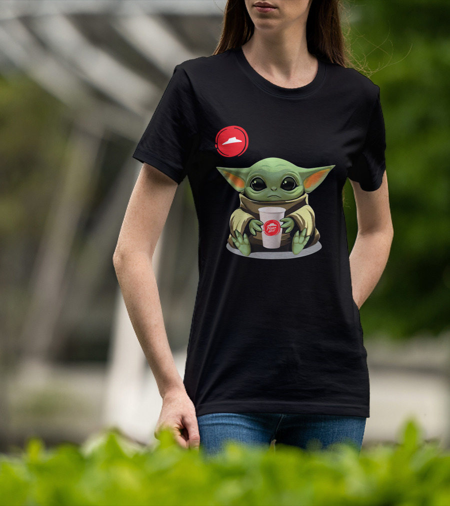 Pizza Hut Cute Green Character Holding Cup Only Today T-Shirt
