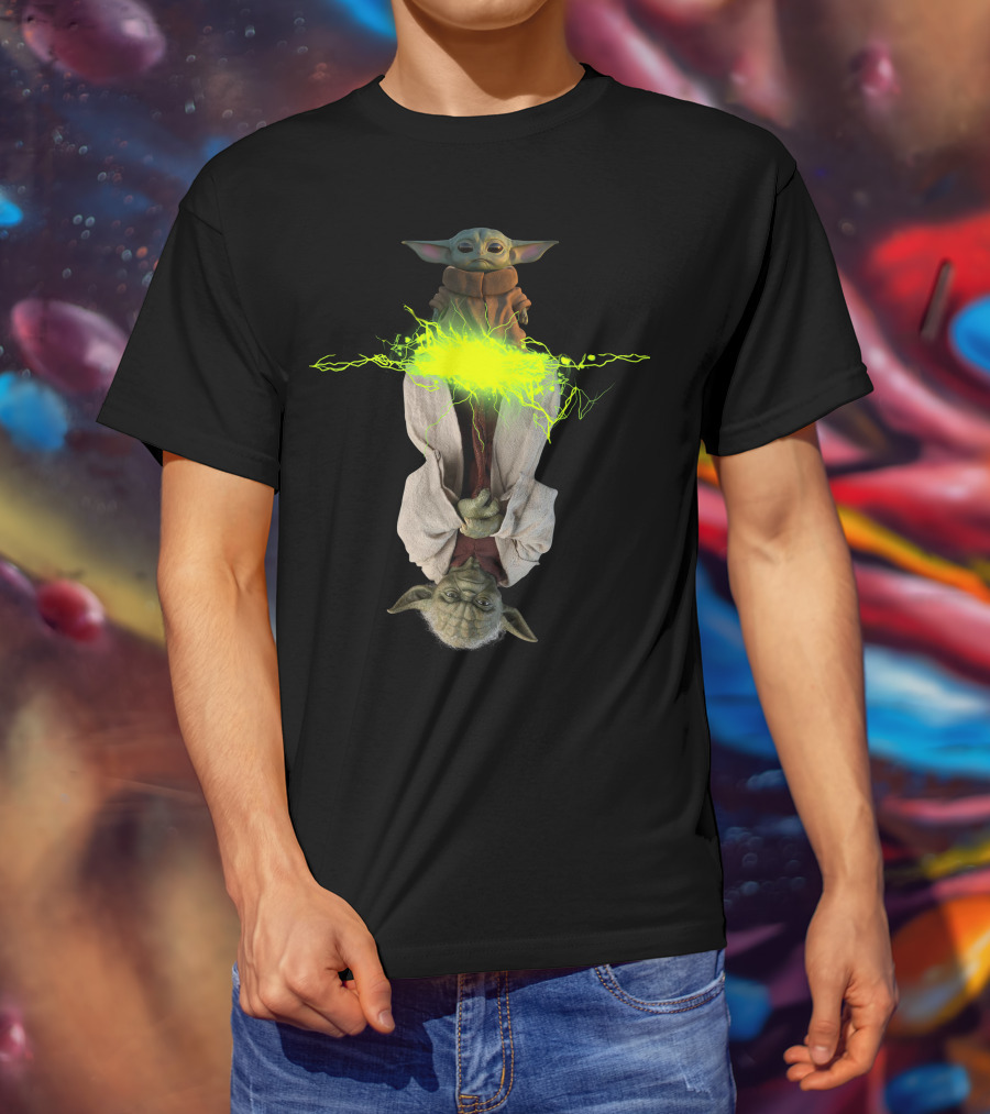 Only Today Yoda And Baby Yoda Force Energy T-Shirt