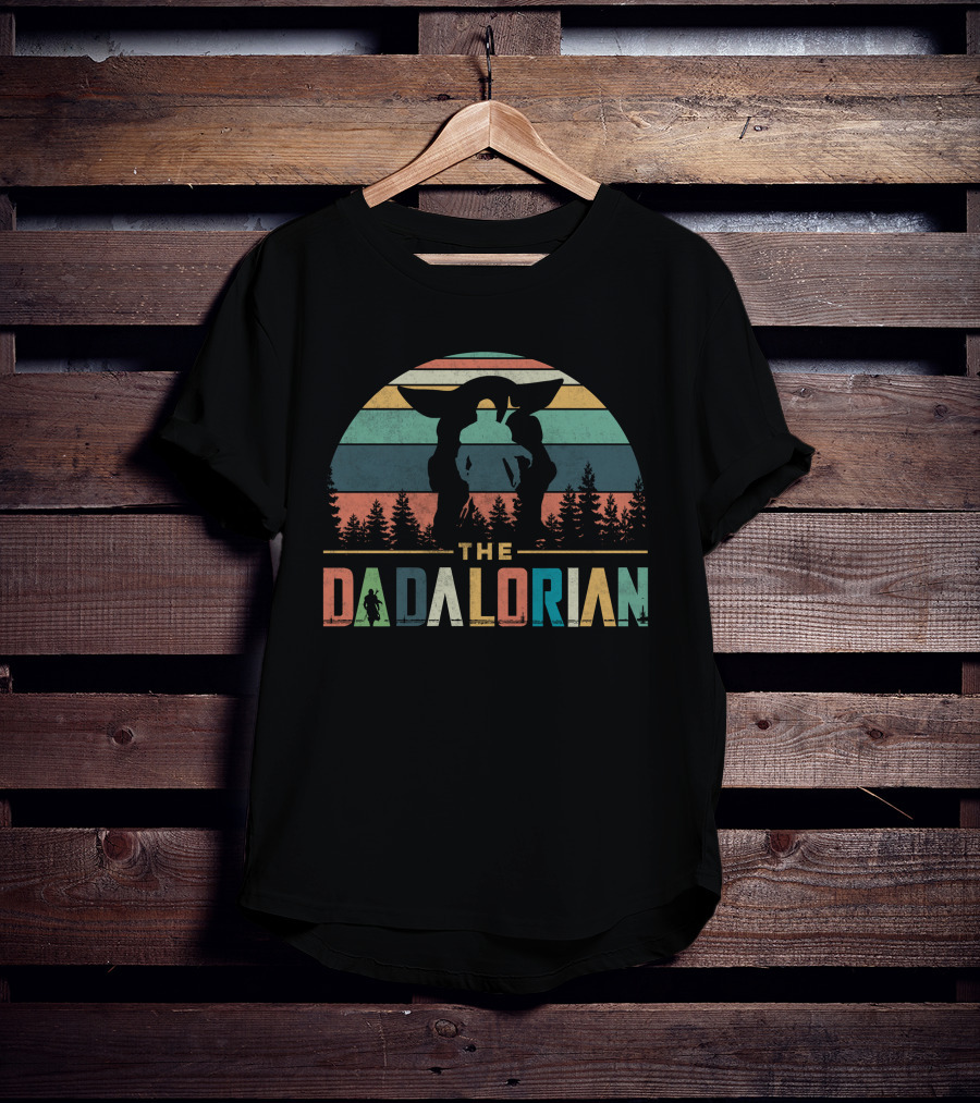 The Dadalorian Vintage Sunset Forest Silhouette T-Shirt